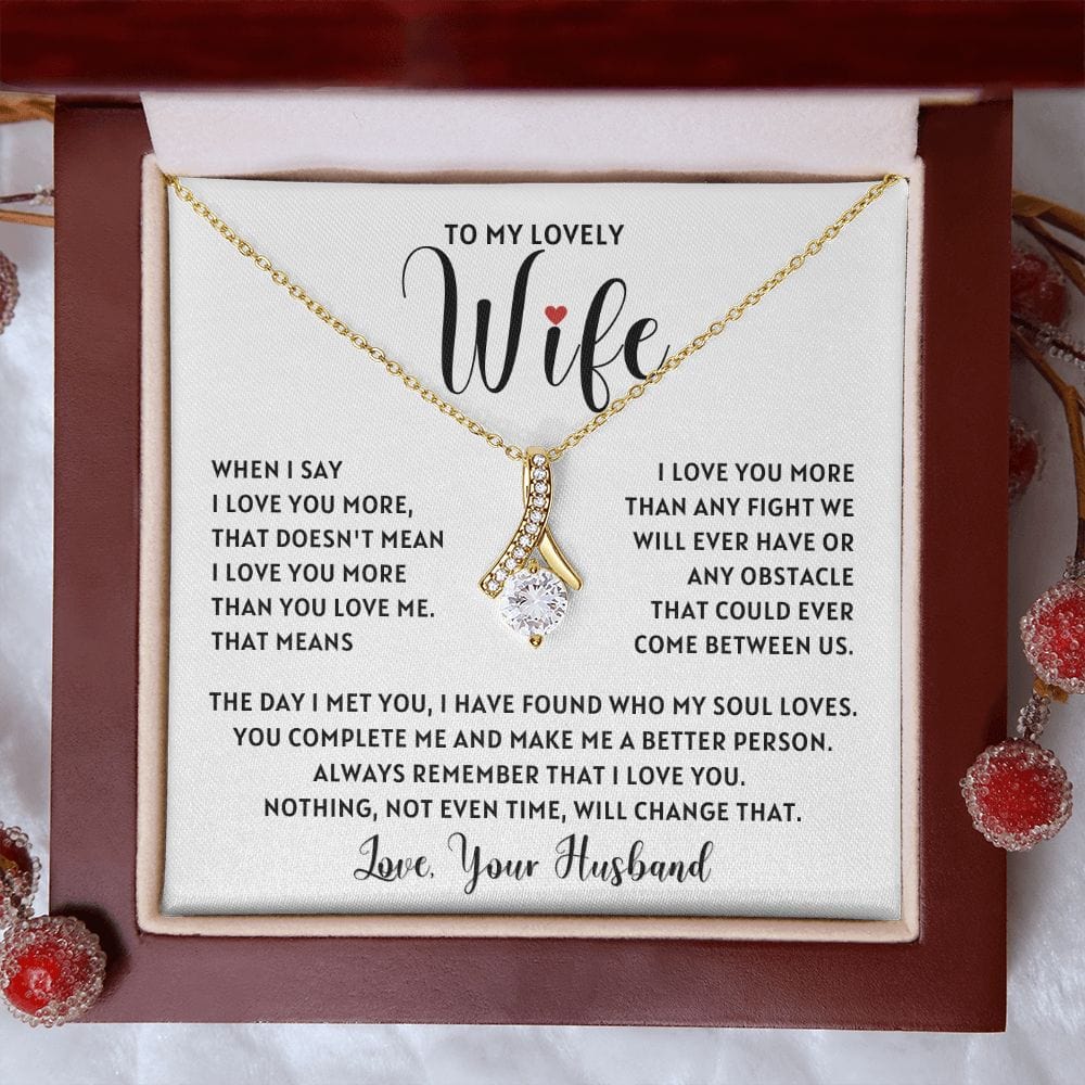 I Love you More To My Wife Alluring Necklace