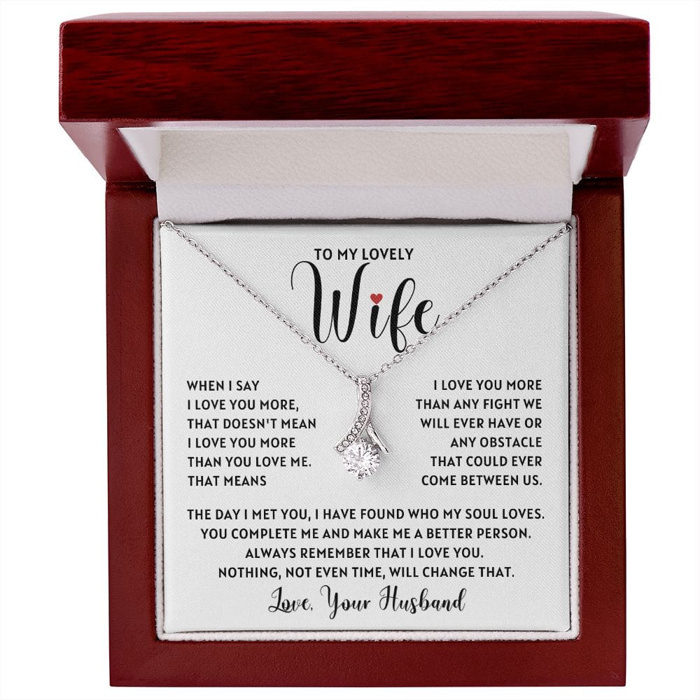 I Love you More To My Wife Alluring Necklace