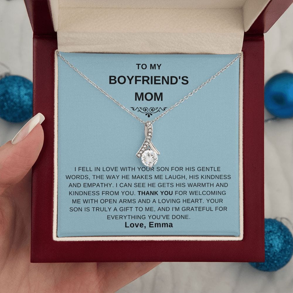 Boyfriend Mom Gift, Boyfriend Mom gift ideas, Boyfriend's Mom Necklace, Christmas, Mother's Day, Birthday Gifts