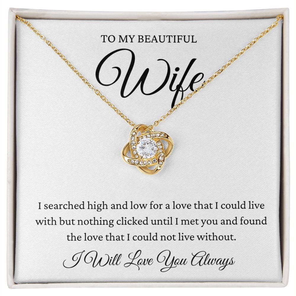 Beautiful Wife Loveknot Necklace- High and Low