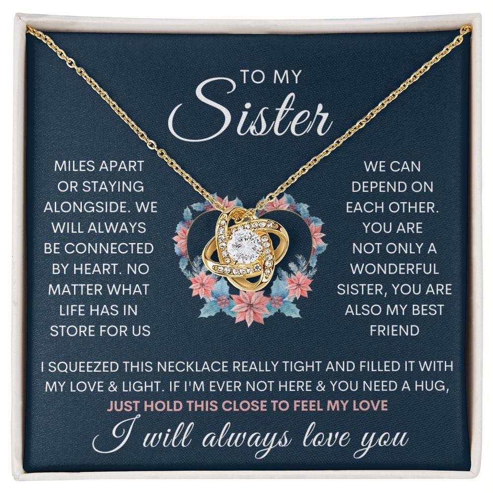 Wonderful sister loveknot necklace