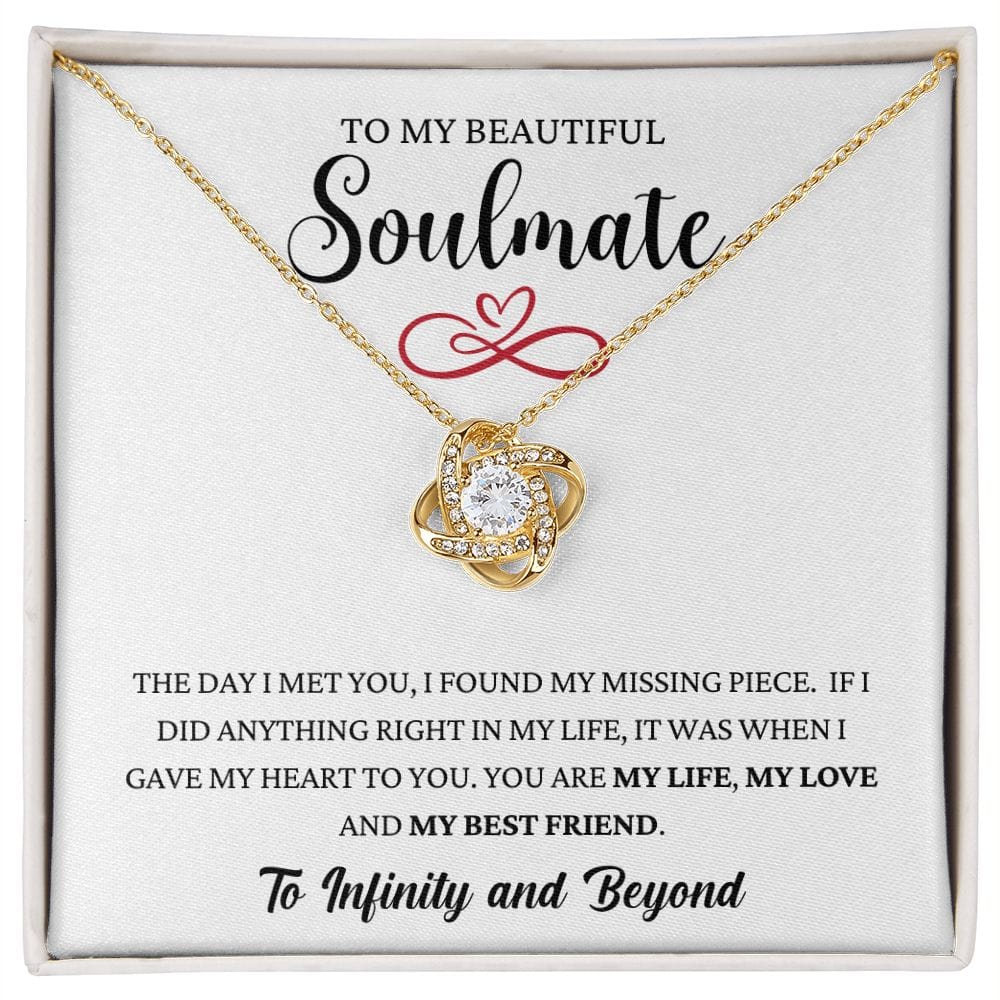 Missing Piece - Soulmate Infinity Loveknot Necklace