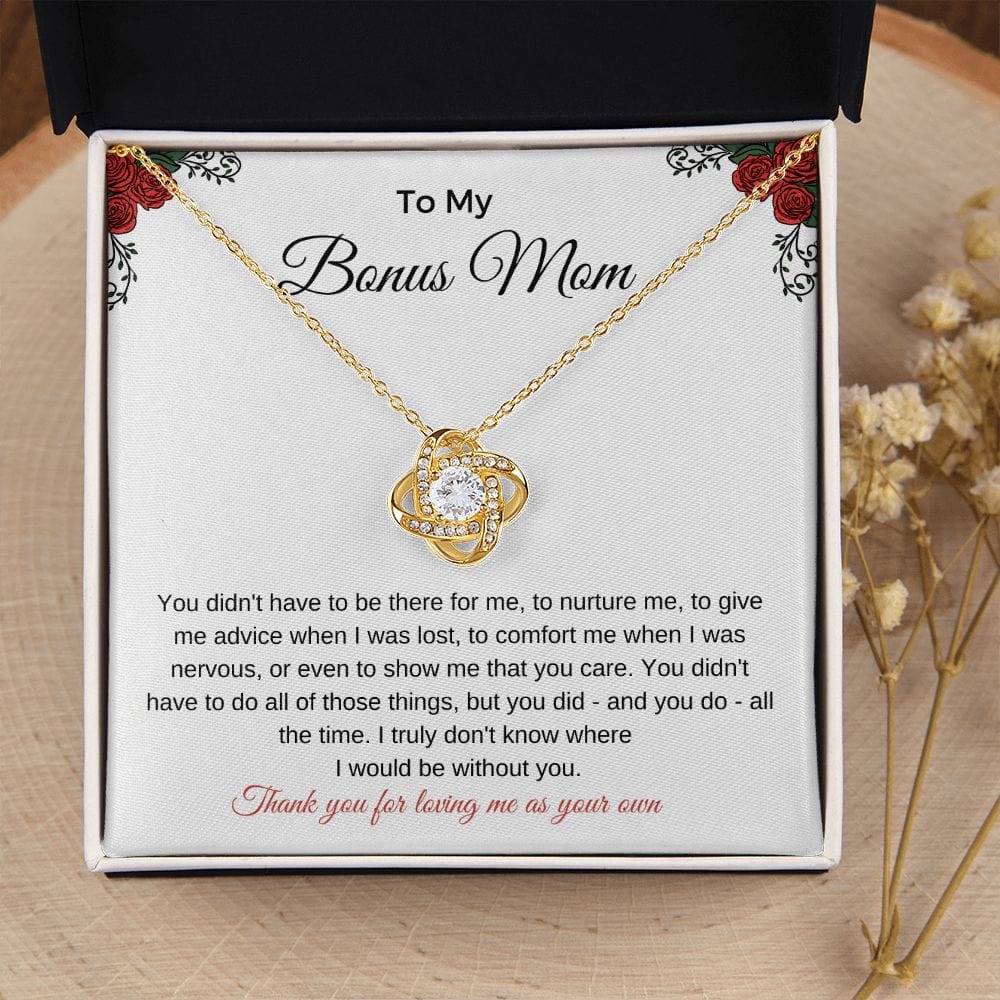 Bonus Mom- Thank you Loveknot Necklace