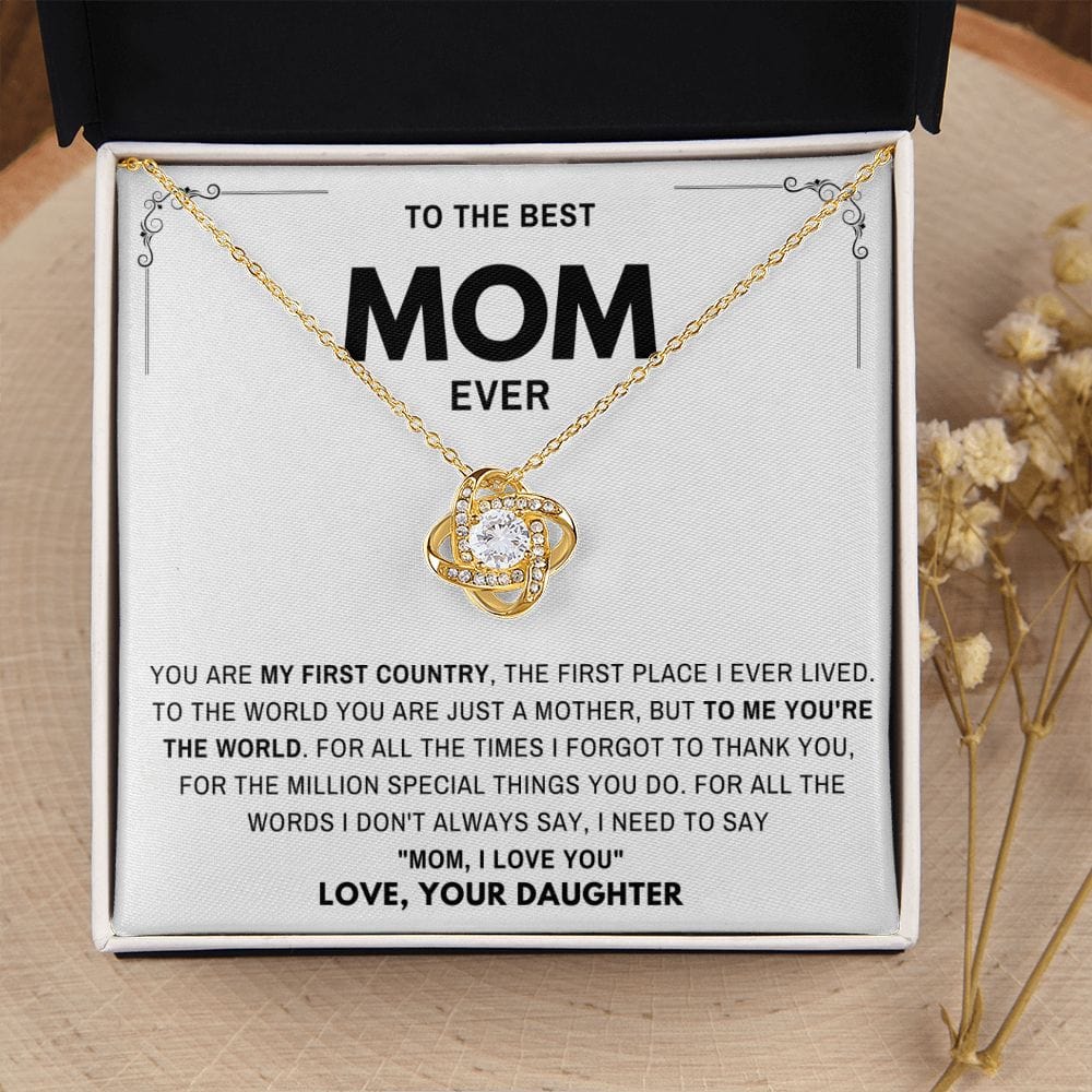 My First Country- Mother Gift From Daughter Necklace