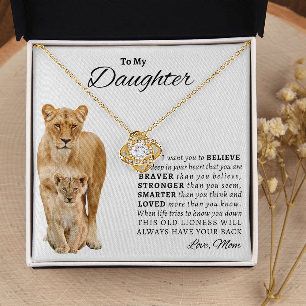 Daughter Braver-Stronger Necklace