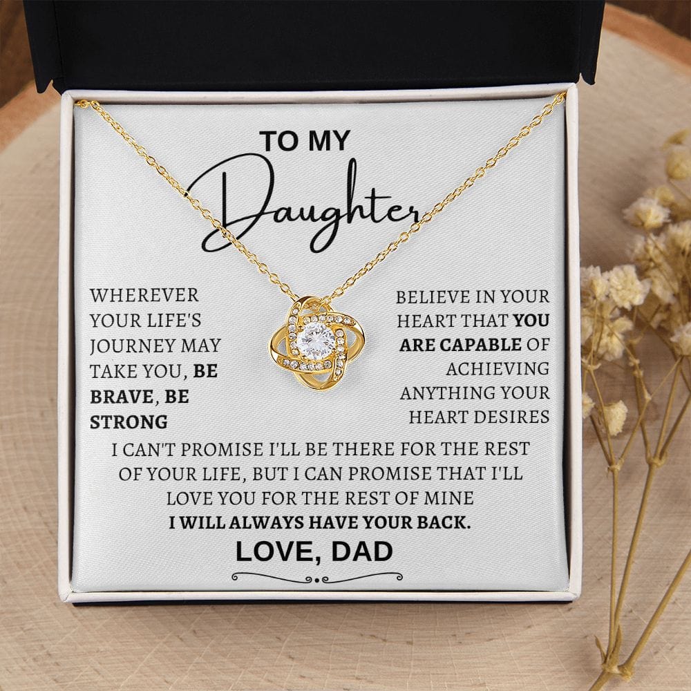 You are capable Dad to Daughter Loveknot Necklace