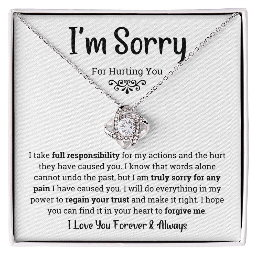 I'm Sorry - Forgive me Loveknot Necklace- EU