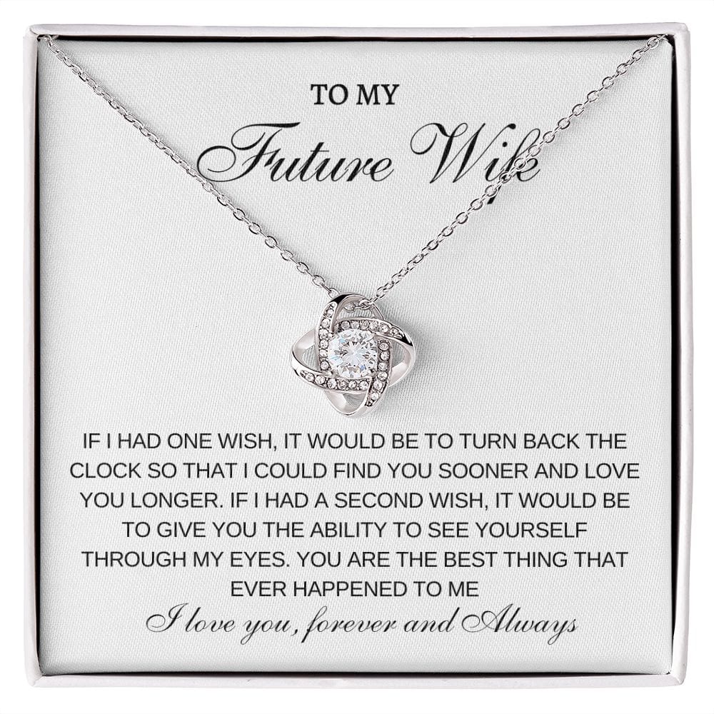 Future Wife One Wish- Loveknot necklace