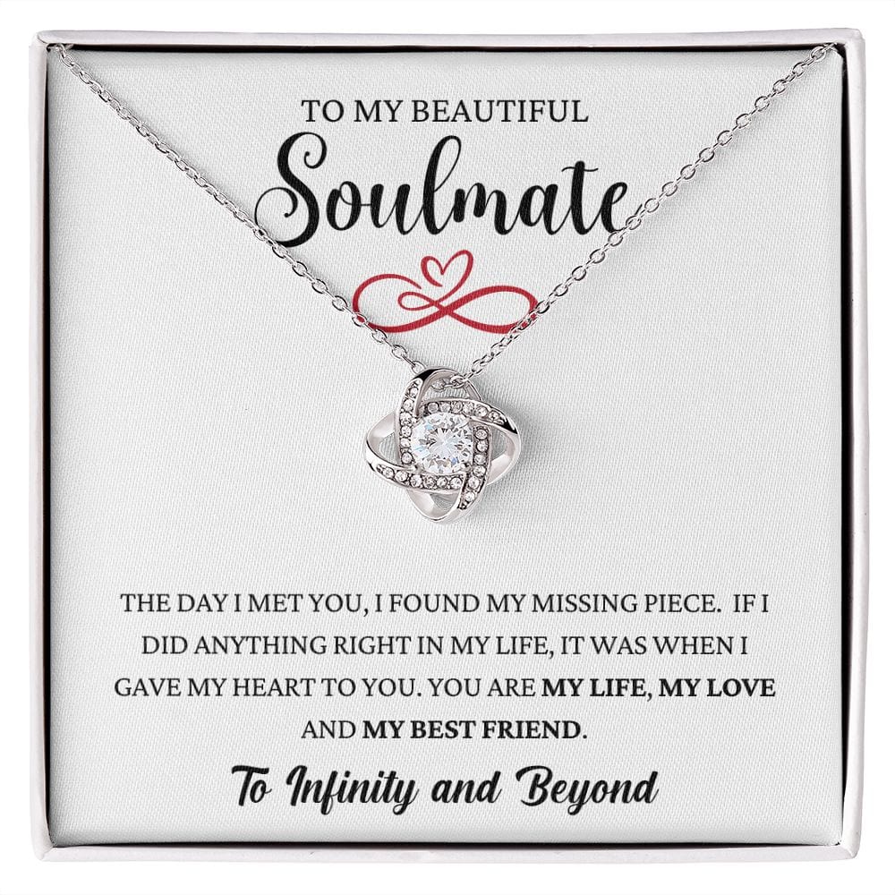 Missing Piece - Soulmate Infinity Loveknot Necklace
