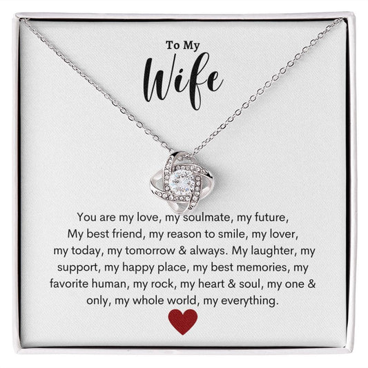 Wife Loveknot Necklace -My Everything