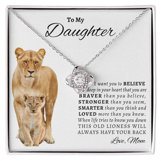 Daughter Braver-Stronger Necklace