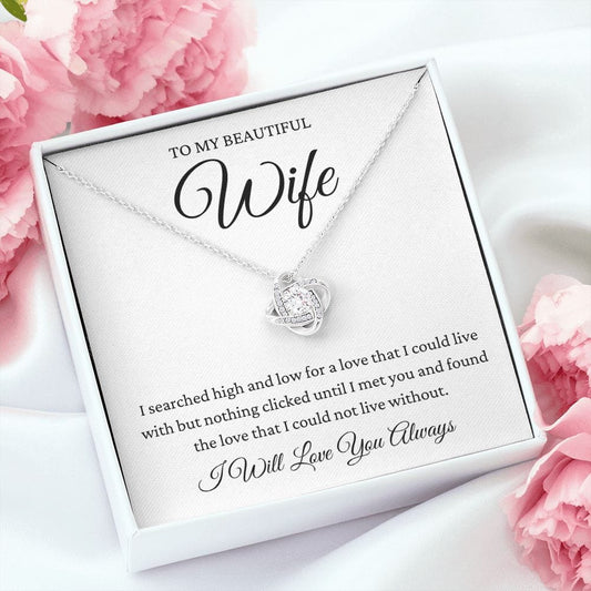 Beautiful Wife Loveknot Necklace- High and Low