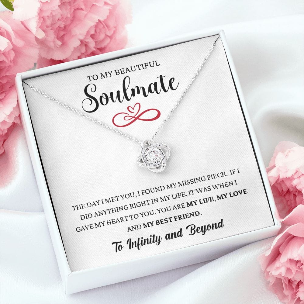 Missing Piece - Soulmate Infinity Loveknot Necklace