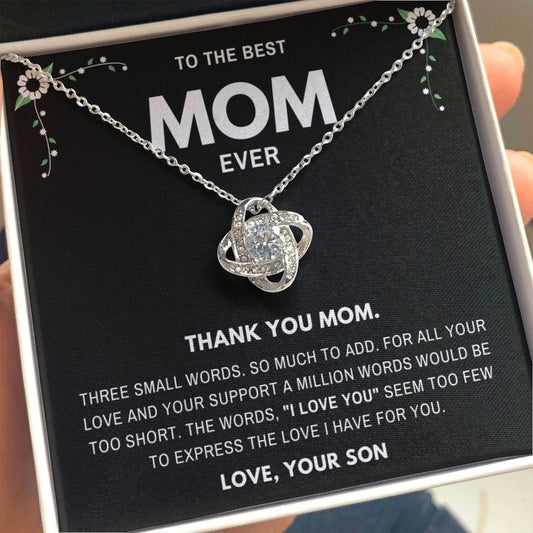 Three Small Words- Jewelry Gift for Mom From Son