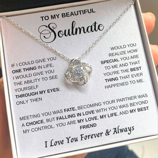 My Life Soulmate Loveknot Necklace