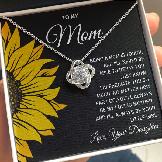 Sunflower - Your Little Girl- Daughter to Mom Necklace