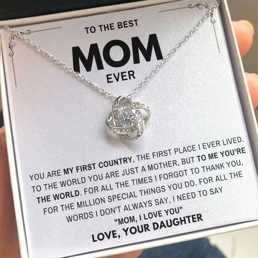 My First Country- Mother Gift From Daughter Necklace