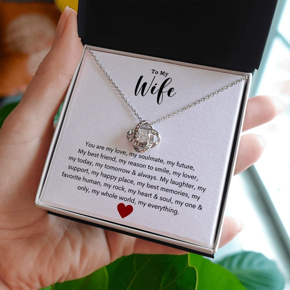 Wife Loveknot Necklace -My Everything