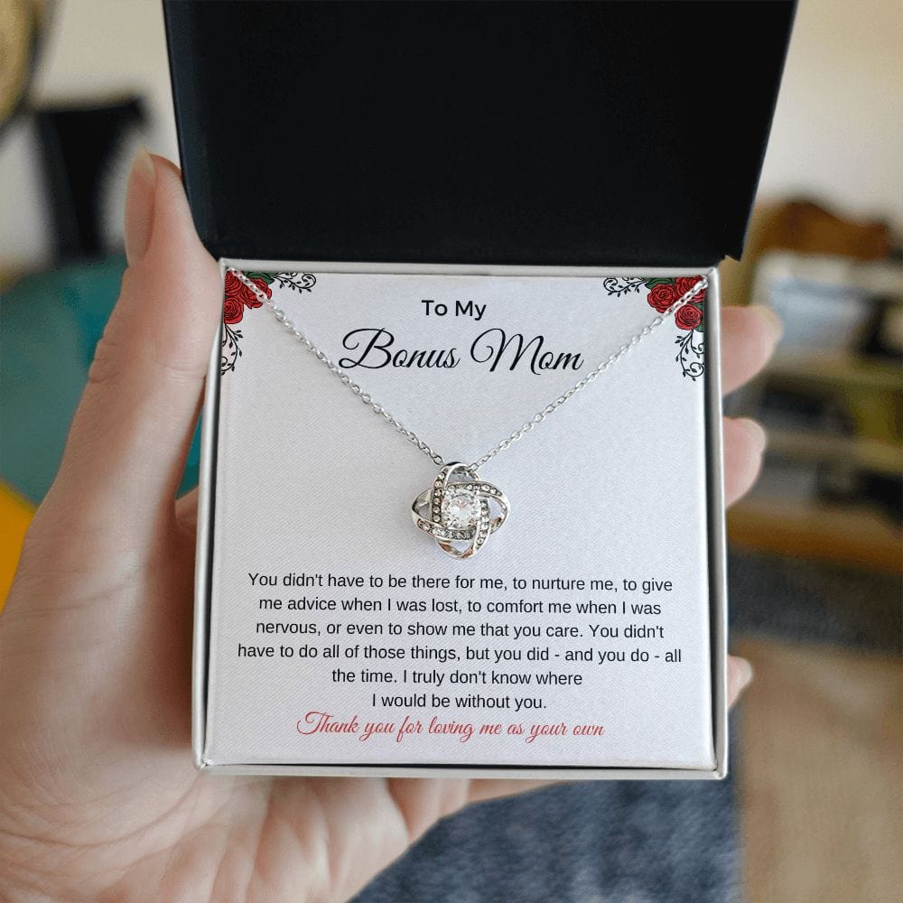 Bonus Mom- Thank you Loveknot Necklace