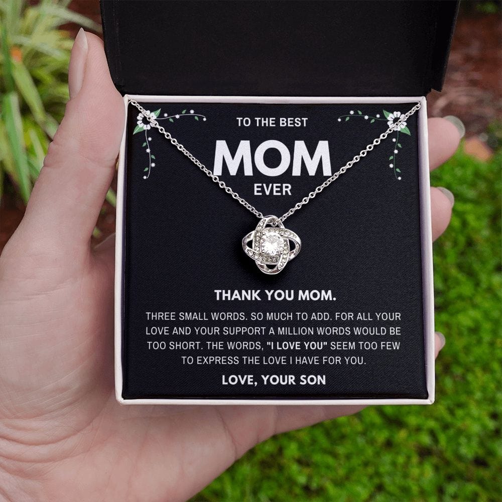 Three Small Words- Jewelry Gift for Mom From Son