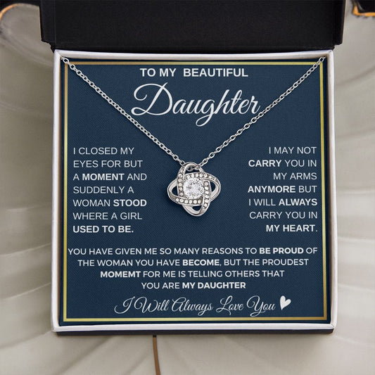 So Proud of Daughter: Love Knot Necklace