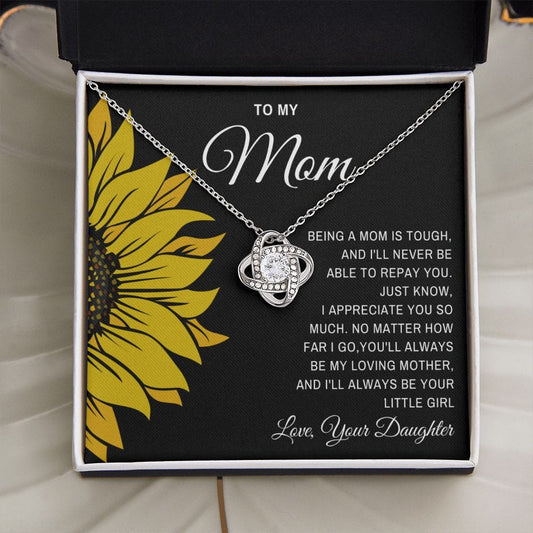 Sunflower - Your Little Girl- Daughter to Mom Necklace
