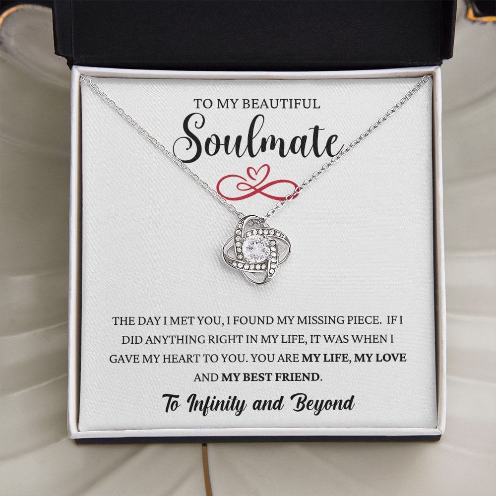 Missing Piece - Soulmate Infinity Loveknot Necklace