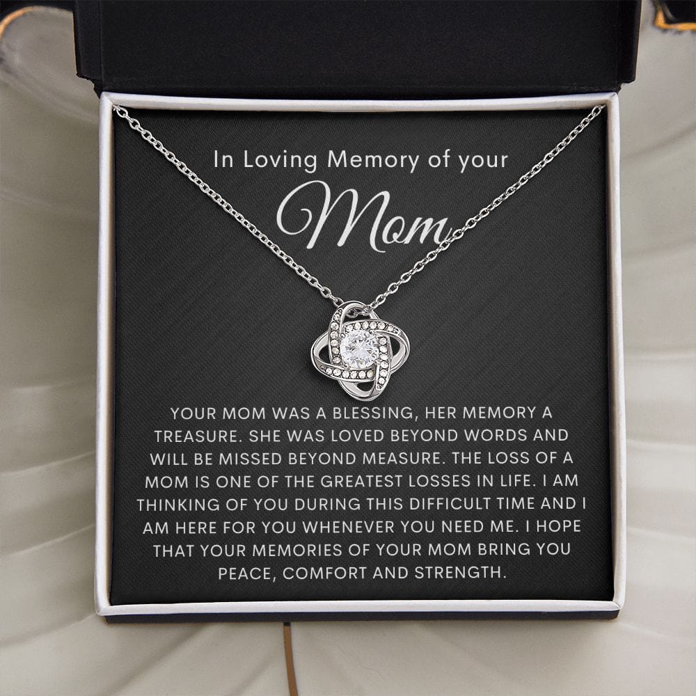 Loss of Mother Remembrance Loveknot Necklace
