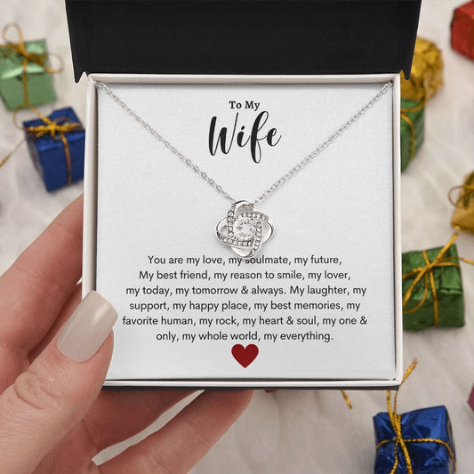 Wife Loveknot Necklace -My Everything
