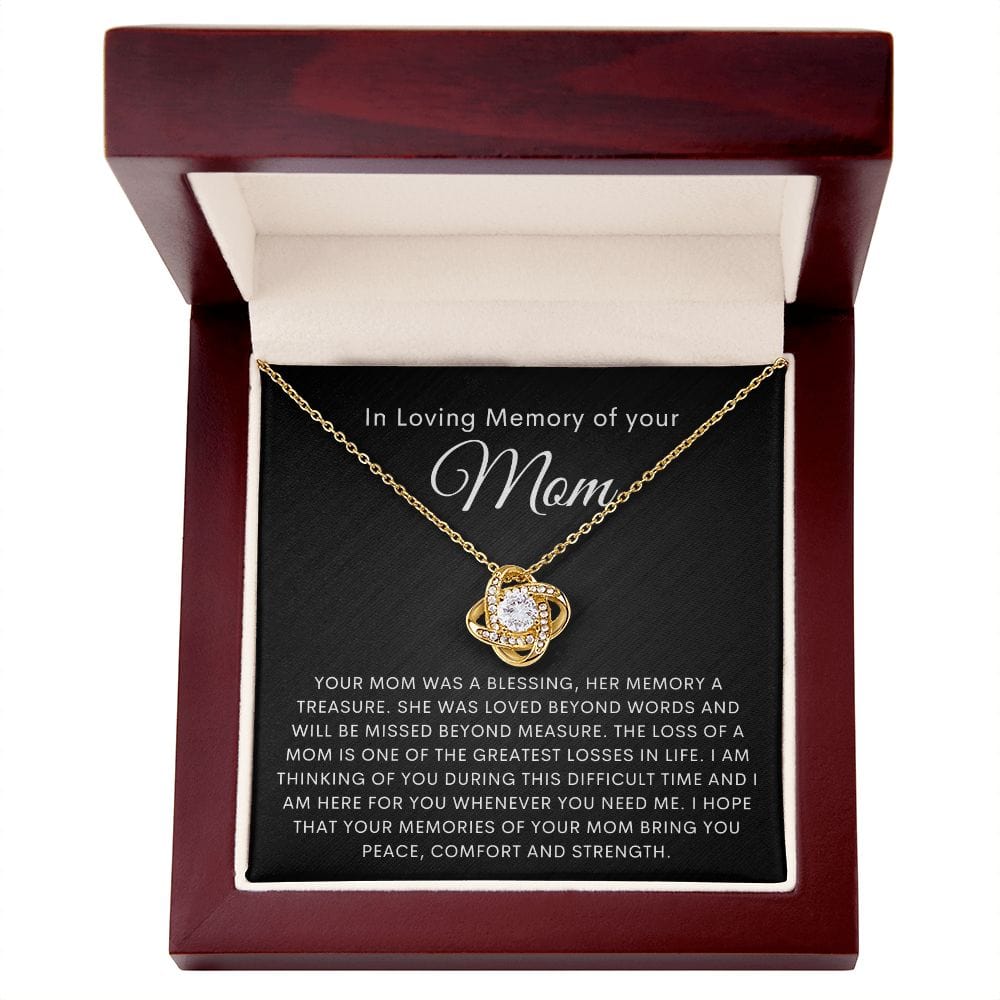 Loss of Mother Remembrance Loveknot Necklace