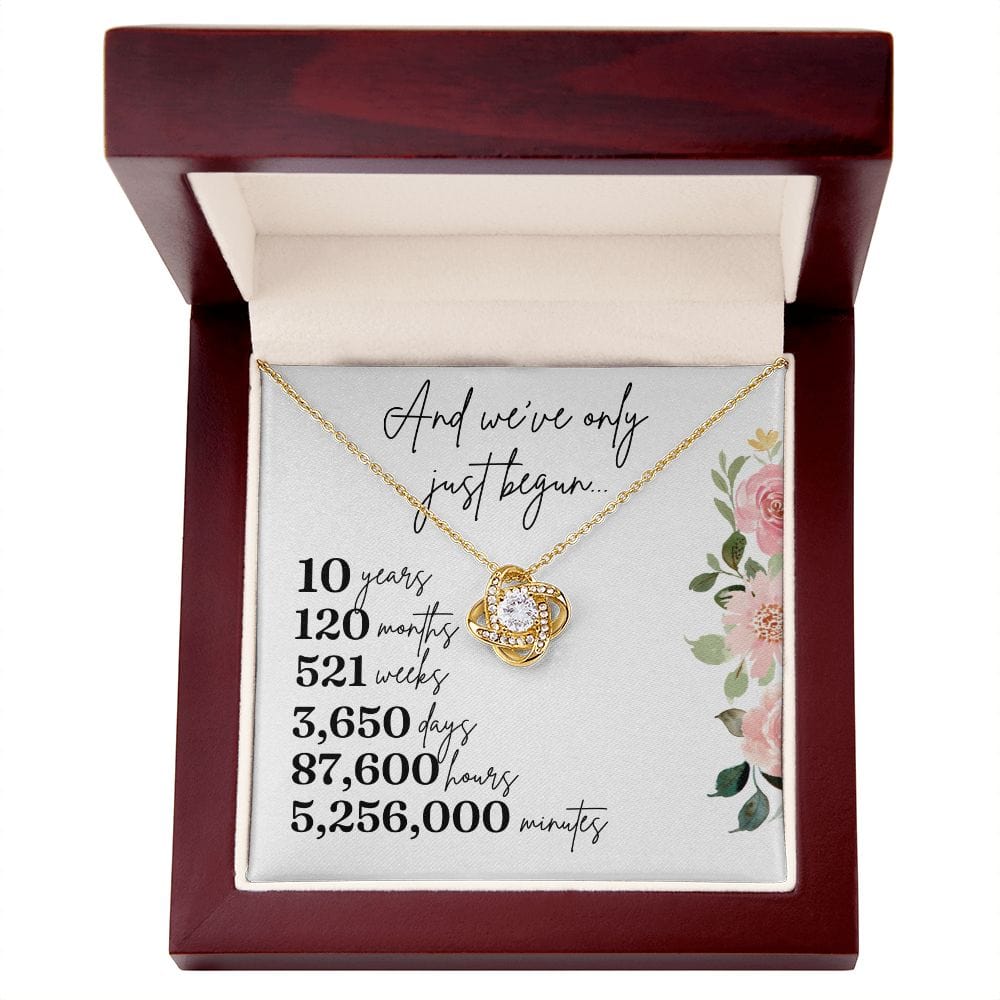 10th Anniversary Gift for Wife/Girlfriend - Loveknot Necklace