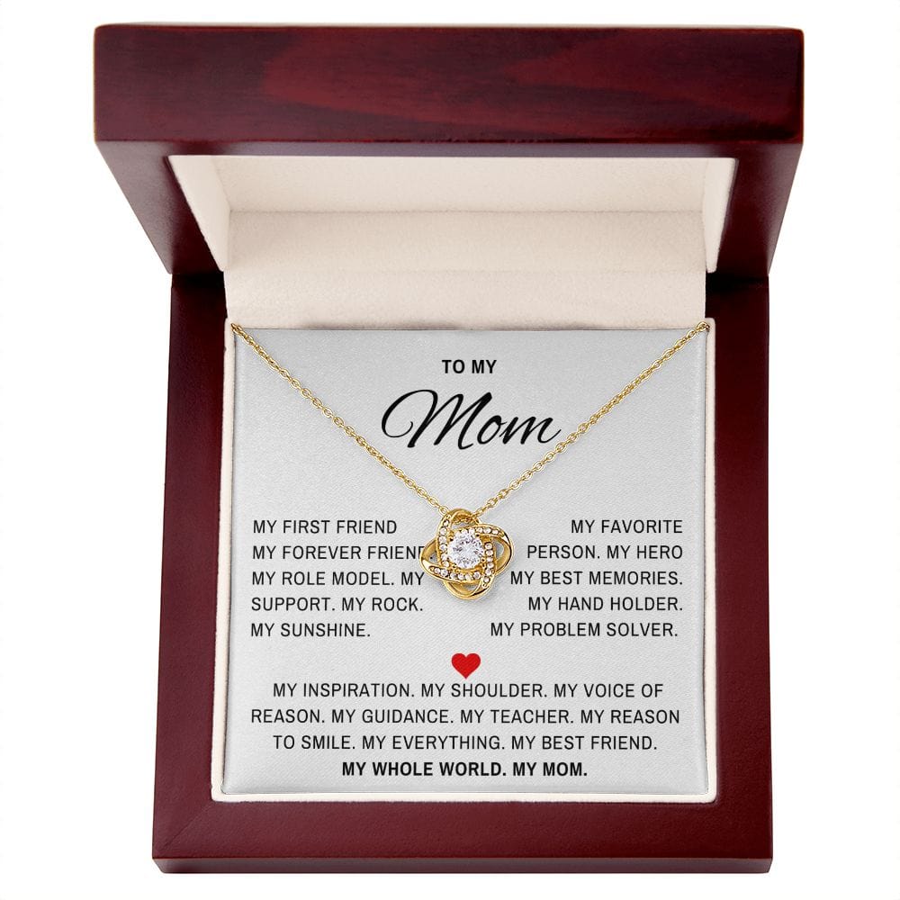 You are my Rock Mom- Mother Gift Loveknot Necklace