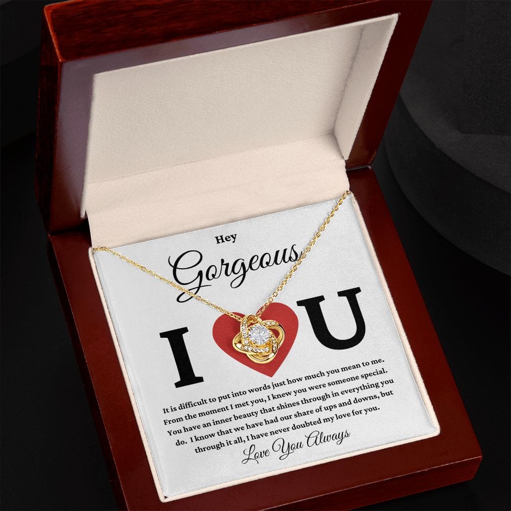 I heart U- Loveknot Necklace