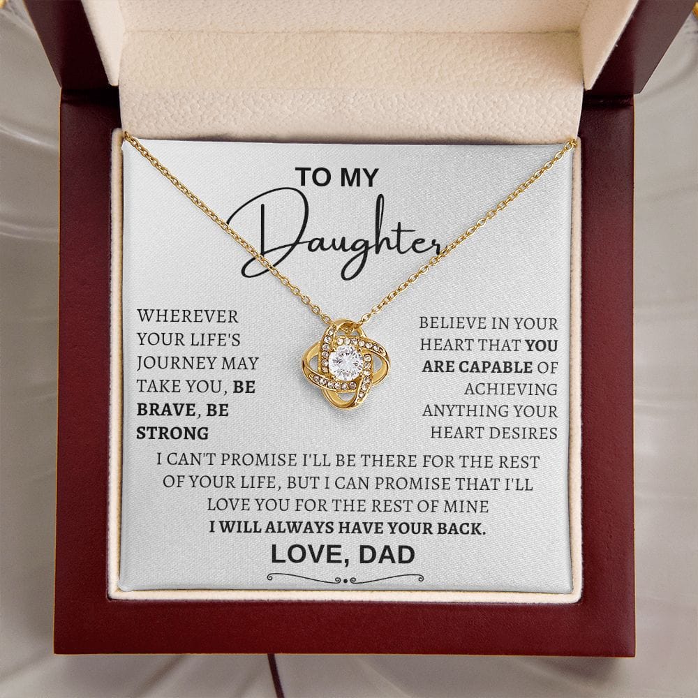 You are capable Dad to Daughter Loveknot Necklace