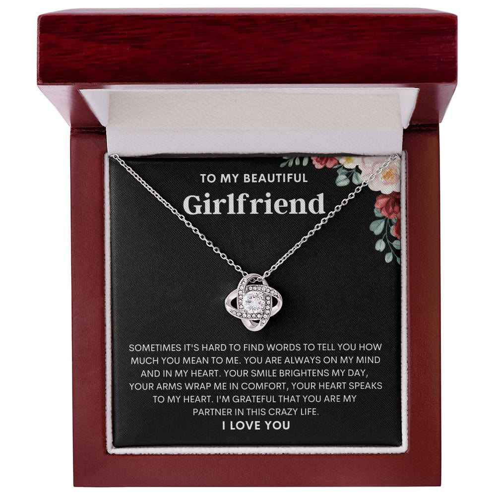 Girlfriend Loveknot Necklace- Always on my mind