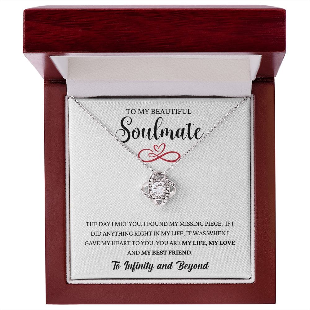 Missing Piece - Soulmate Infinity Loveknot Necklace