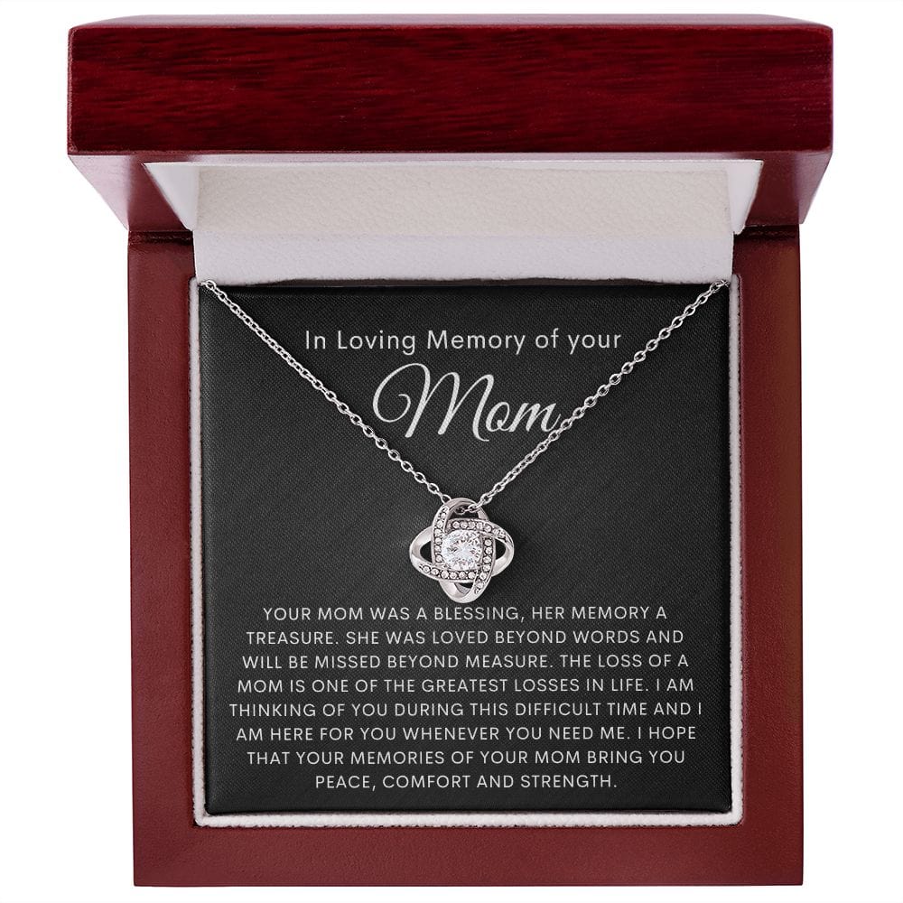 Loss of Mother Remembrance Loveknot Necklace