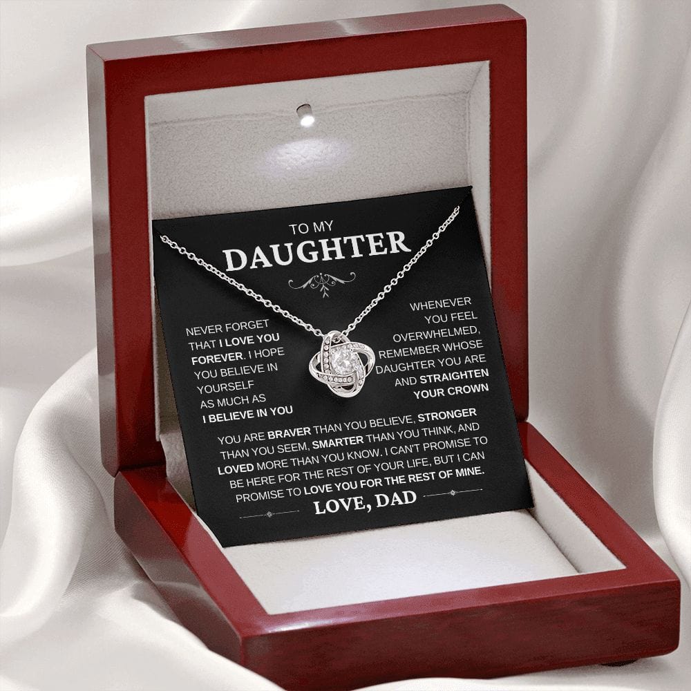 I Believe in you- Dad to Daughter Loveknot Necklace