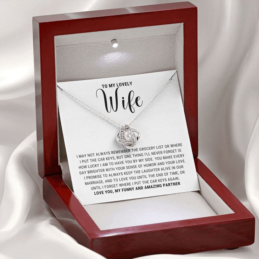 Funny Wife Love Letter Love Knot NEcklace