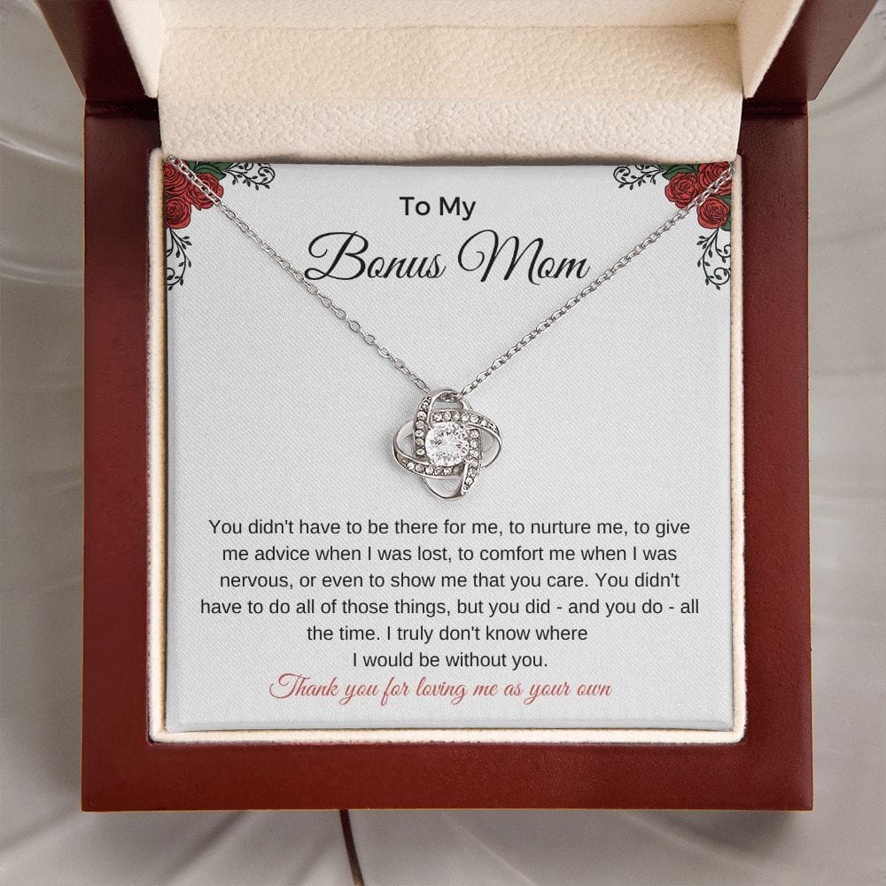 Bonus Mom- Thank you Loveknot Necklace