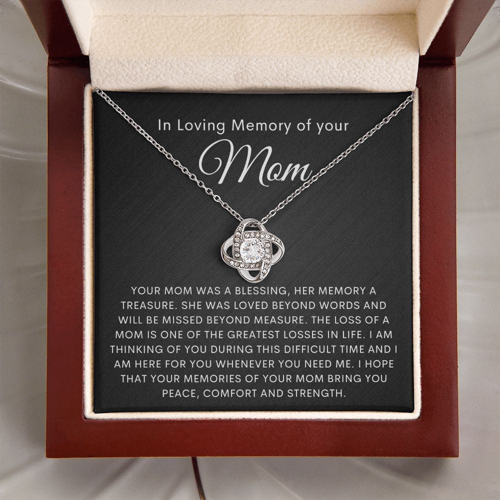 Loss of Mother Remembrance Loveknot Necklace