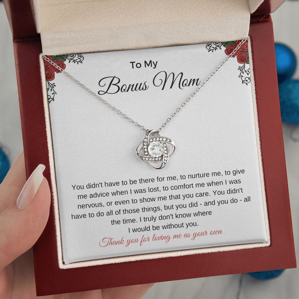 Bonus Mom- Thank you Loveknot Necklace