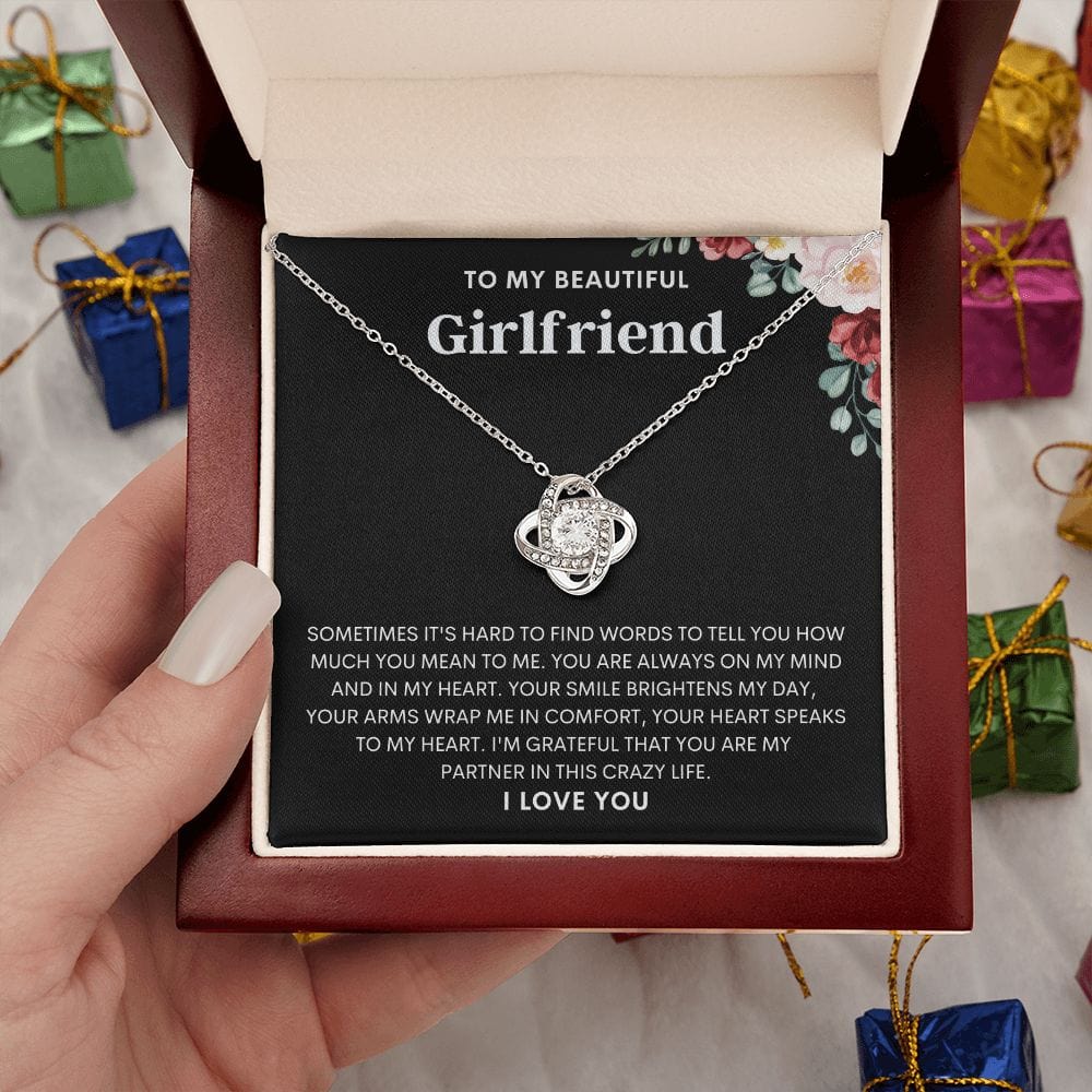 Girlfriend Loveknot Necklace- Always on my mind