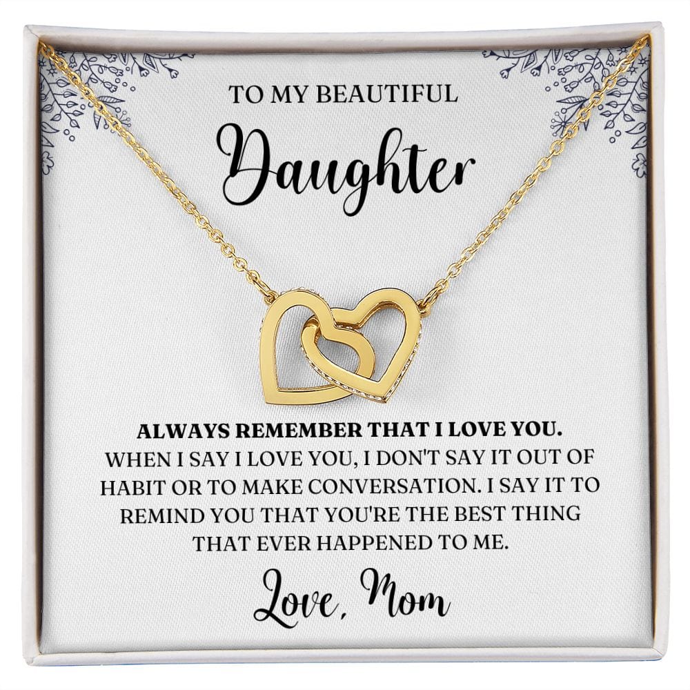 Daughter Necklace from Mom/Dad- Always Remember