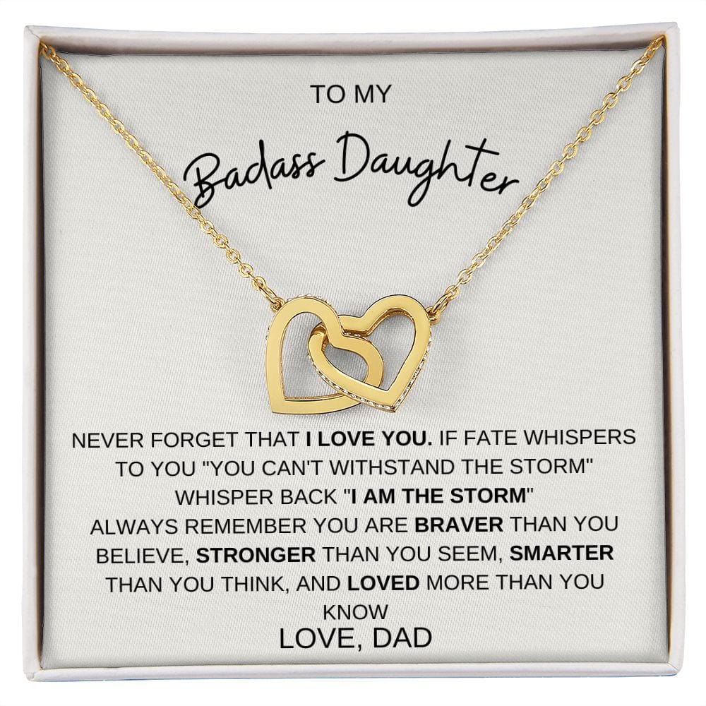 Badass Daughter-Storm Heart Necklace