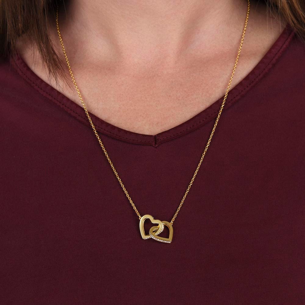 Never Forget I Love you : Interlocking Heart Necklace