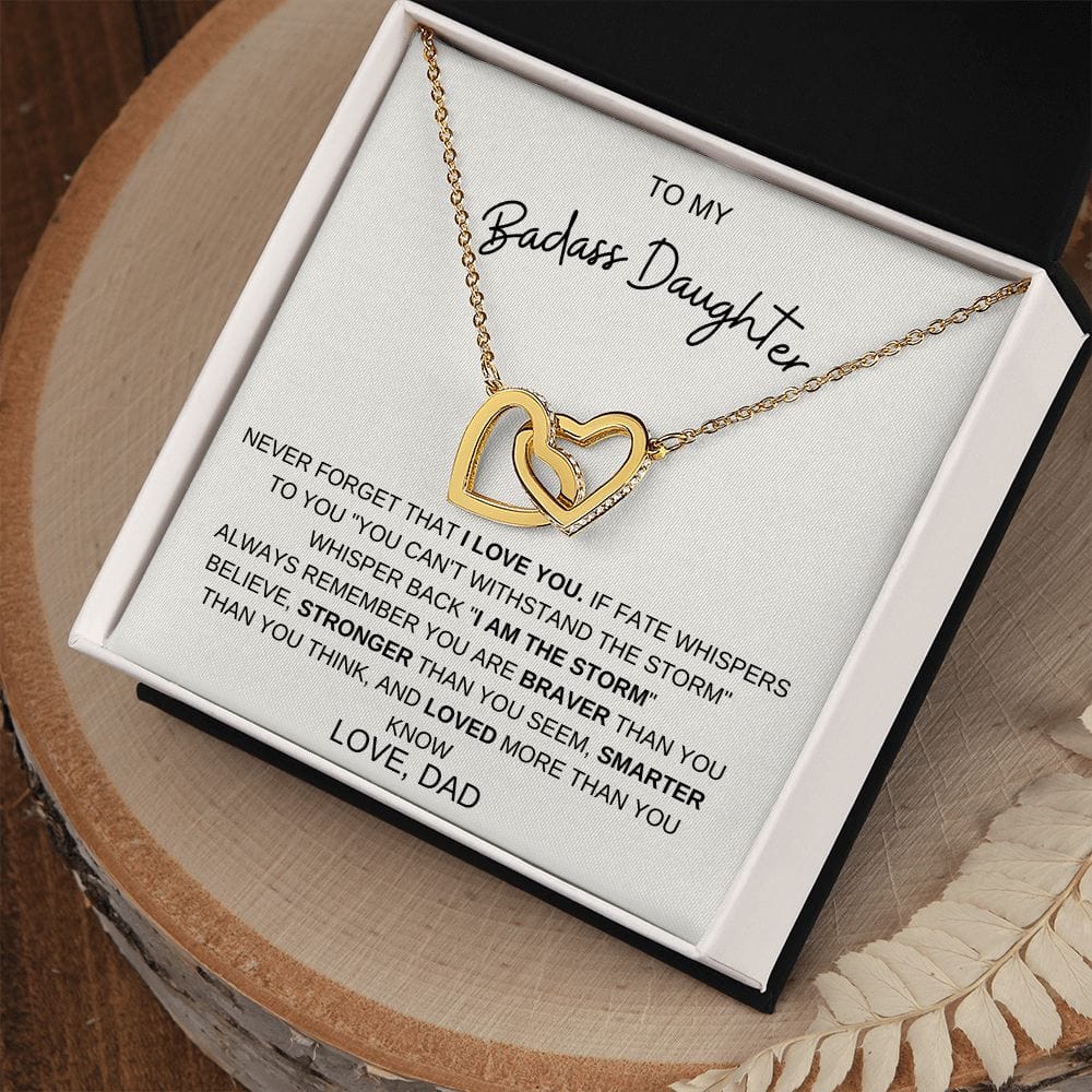 Badass Daughter-Storm Heart Necklace