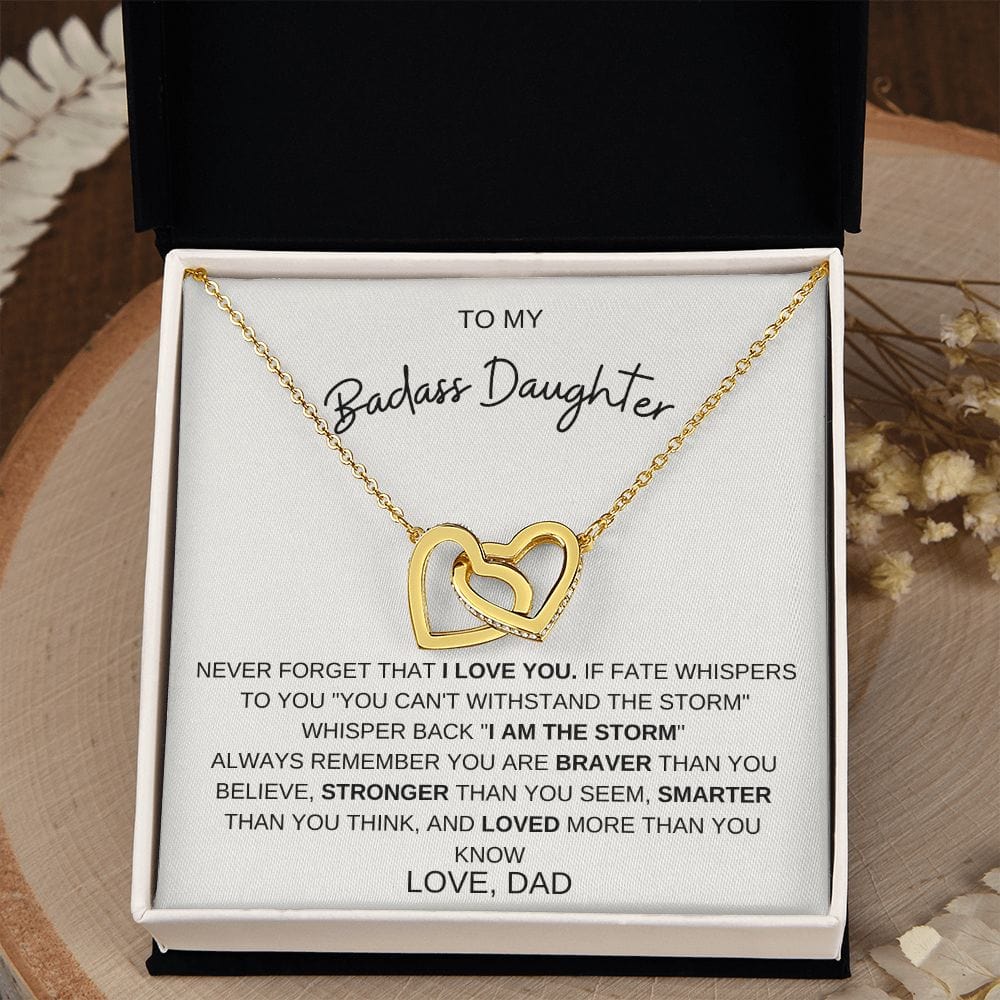 Badass Daughter-Storm Heart Necklace