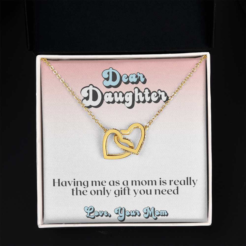 Interlocking Hearts Necklace for Daughter