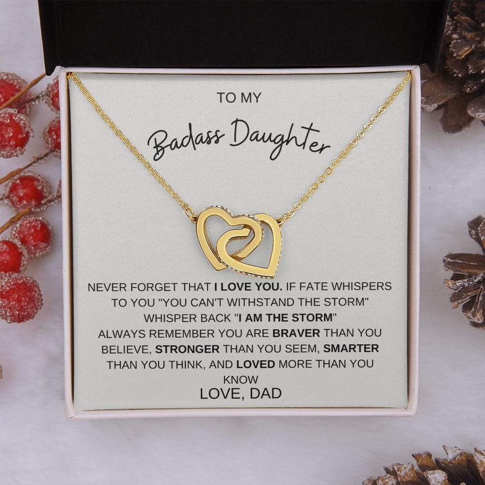 Badass Daughter-Storm Heart Necklace